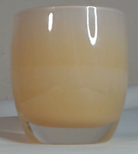 Glassbaby Triskelian Yellow Votive Holder ang...