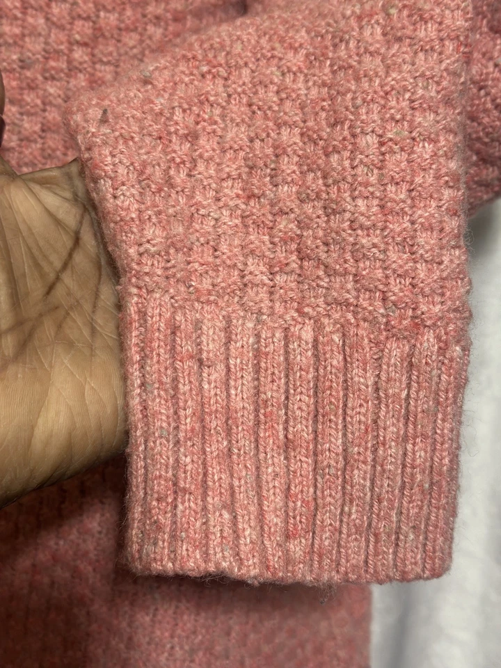 Ruffhewn женщин розового цвета свитер Sz 2 X Barrell кнопка шеи - Изображение 4 из 4