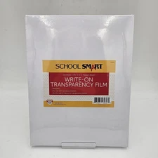 School Smart Write-On Transparency Film 100 Sheets 8.5x11 Sealed NIB