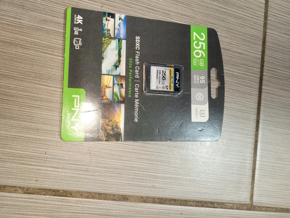 PNY Elite Performance 256GB Class 10 UHS-I U3 SDXC Flash Memory Card 95MB/s new - Image 3 of 3