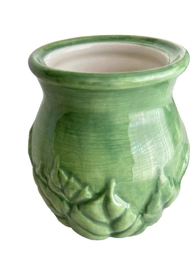 Portmeirion Sugar Bowl and Creamer Set Studio Duet Green Blue Leaf - Image 4 of 4