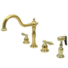 Kingston Brass KB179.ALBS Heritage 1.8 GPM Widespread Kitchen - Brass