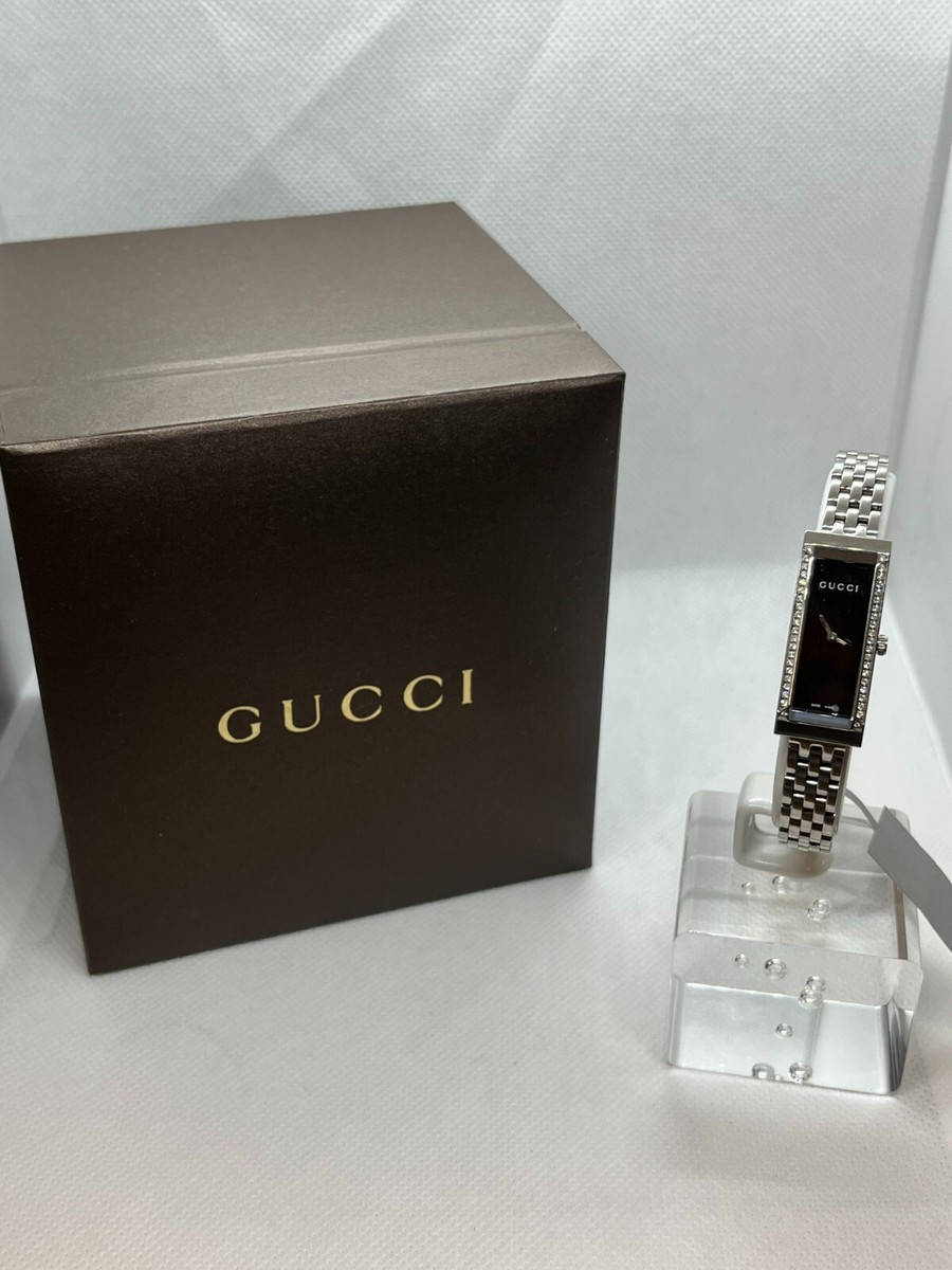 【 GUCCI 】 G-Frame Diamond Dial Ladies Watch YA127504 Gucci G-Frame Quartz White, Red, Blue Web Mother of Pearl