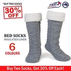Women Thick Fur Bed Socks Lounge Slipper Winter Warm Fluffy Home Socks Non Slip