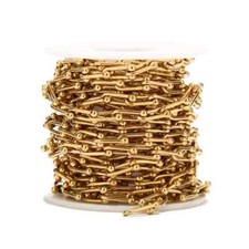 1 Meter 5.5mm Width Gold Plated Stainless Steel U Shape Paperclip Chains