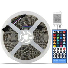 5M RGBW 300Leds 5050 IP65-Waterproof LED Strip Light + 5-Pins RGBW IR Controller