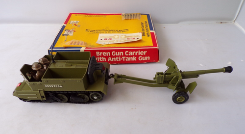 DINKY 619 BREN PORTAPISTOLE + PACCHETTO PISTOLA ANTICARRO WW2 VEICOLO MILITARE - Foto 10 di 12