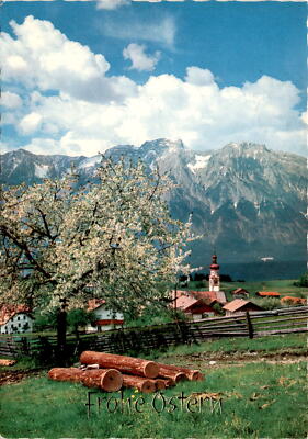 Frone Ostern, Frühlingslandschaft, alte Heimat, April 1974, Postcard
