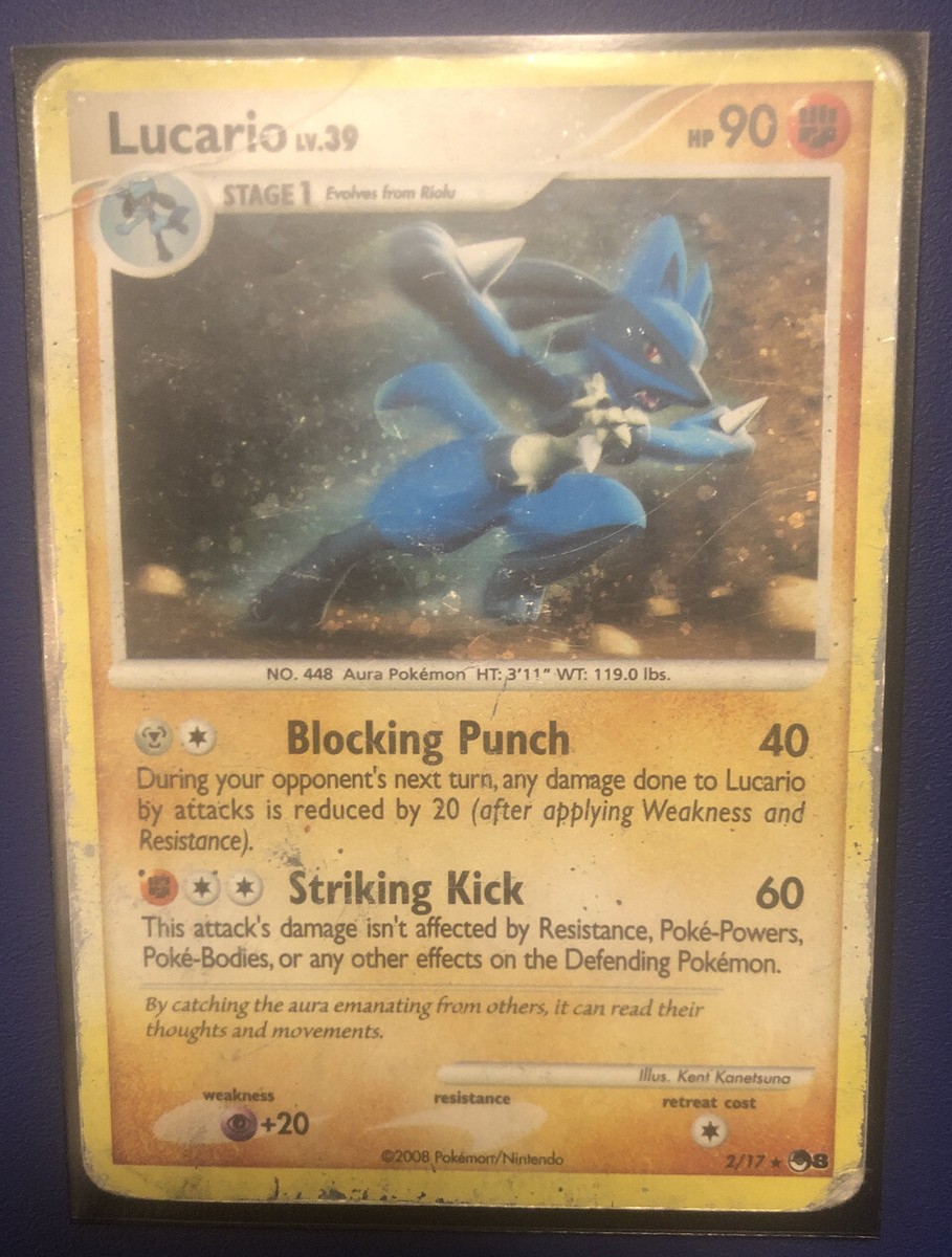 Lucario LV.39, 2/17, Rare Holo, Pokemon Card, *DAMAGED* | eBay