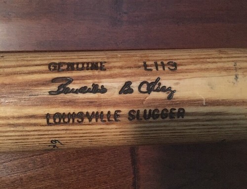 Baudilio Bo Diaz Signed 1979 H&B Baseball Bat JSA Certified Auto Z55629 Indians - Picture 3 of 9