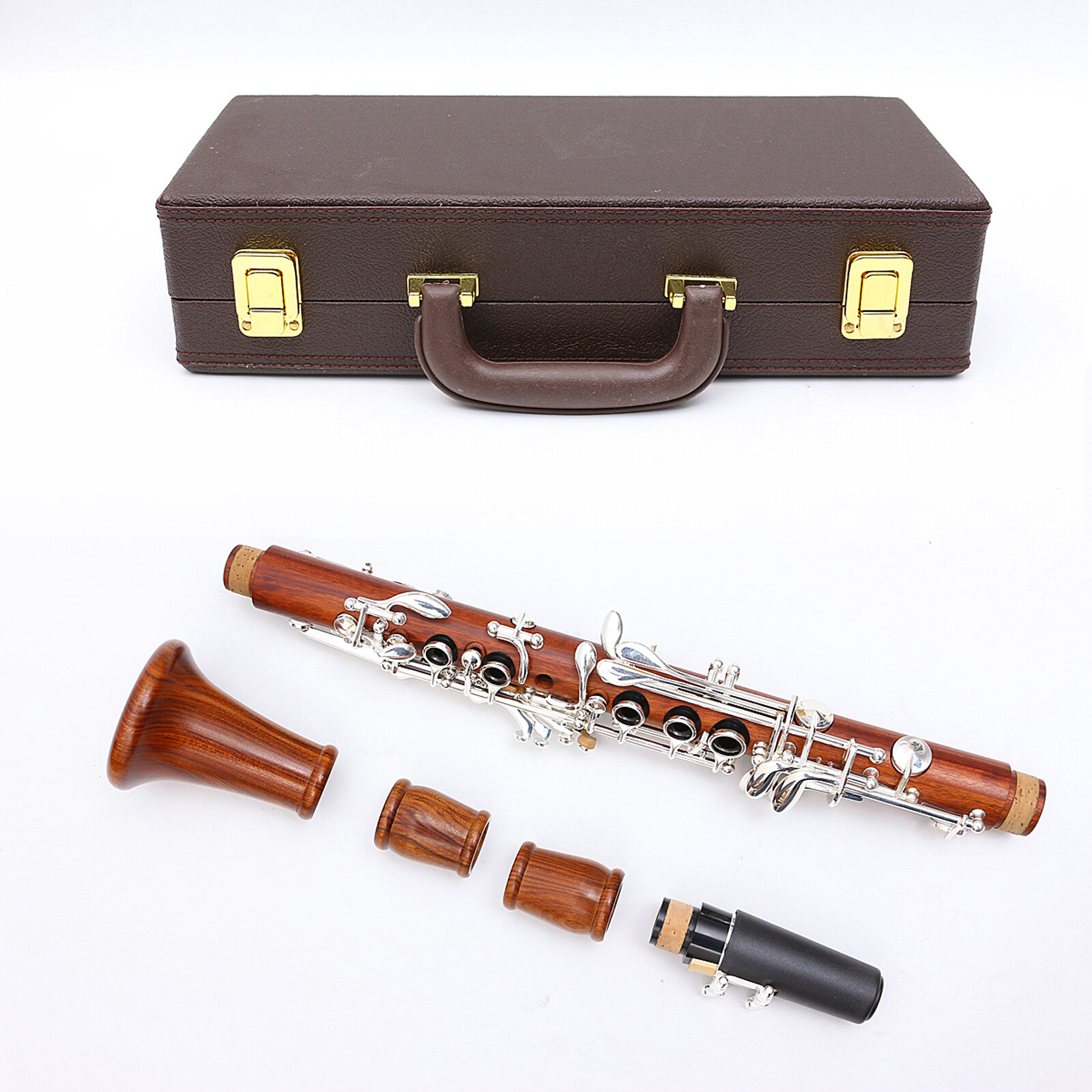 Advanced Rosewood Clarinet Silver Plated Eb Key Nice Sound With Case