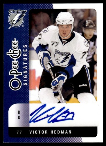 2010-11 O-Pee-Chee Signatures Victor Hedman Auto Tampa Bay Lightning #OS-VH