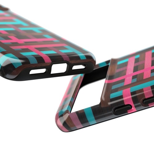 Pink Cyan Birch Grid Phone Case for iPhone, Samsung Galaxy, Pixel - 第 235/240 張圖片