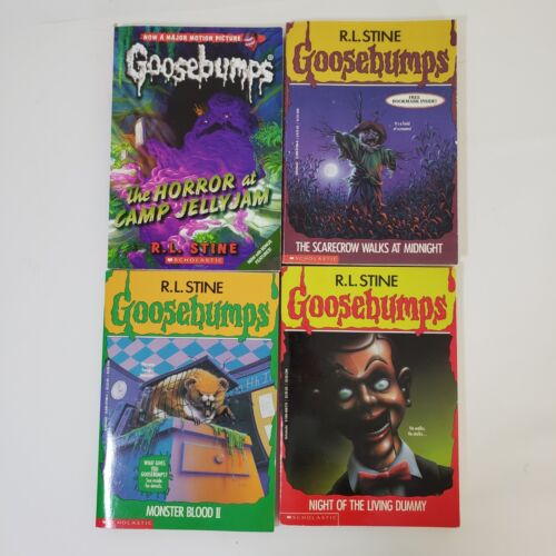 4 Goosebumps RL Stine 90s & 2009 1st Printings #s 7. 18. 20 & Camp Jellyjam - 第 1/10 張圖片