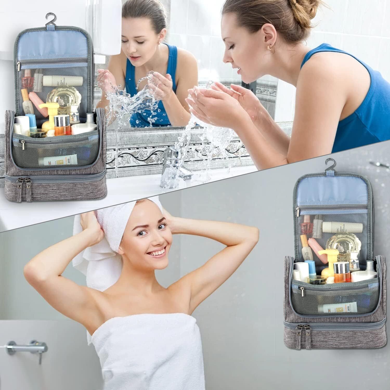 Mens Wash Bag toilet bag Wash large Travel Toiletries Accessories Mens