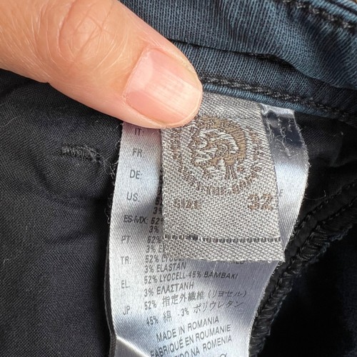 Diesel Men Bakari NE Blue moto skinny jeans, Size 32 L76 - Picture 11 of 13