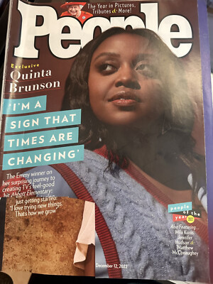 People Magazine - December 12, 2022 - Quinta Brunson -''Signs times are Changing''