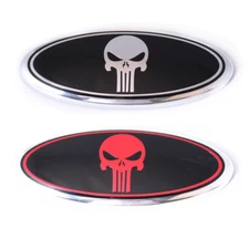 9" Punisher Logo Front Grille Rear Tailgate Emblem for F-150 F-250 Explorer Edge