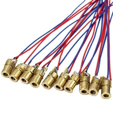 20 PCS 650nm 6mm 5V 5mW Red Laser Dot Diode Module Copper Head Red USA.