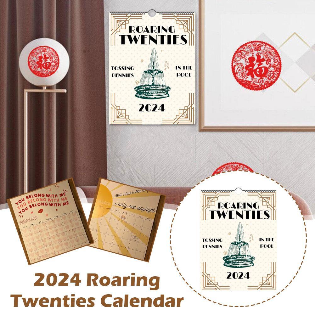 2024 Roaring Twenties Calendar 12 Monthly Wall Hanging Calendar Home Decor  | eBay