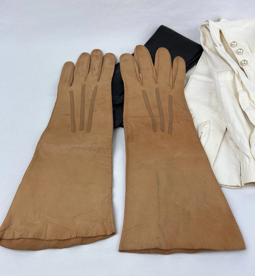 Guantes de cuero de colección para damas Kislav Francia niño real Alemania Lionel Le Grand Bélgica Foto 2 de 4