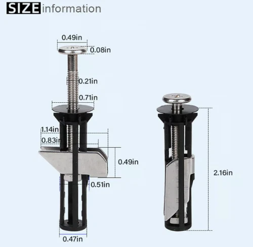 2-10PCS Heavy Duty Toilet Seat Fastener Bolt kit, Universal Toilet Seat Bolt Kit - Picture 9 of 23