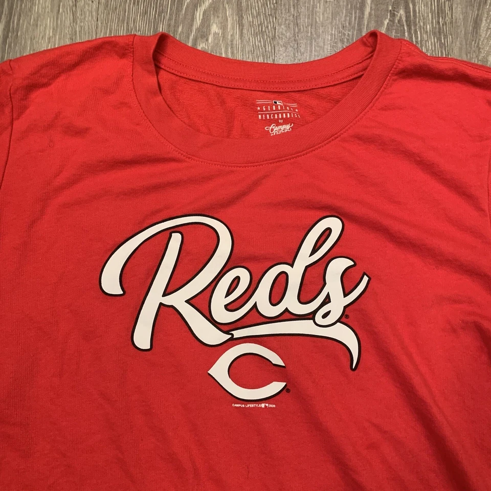 Camisa de manga larga Cincinnati Reds MLB Campus Lifestyle para mujer talla pequeña Foto 2 de 4