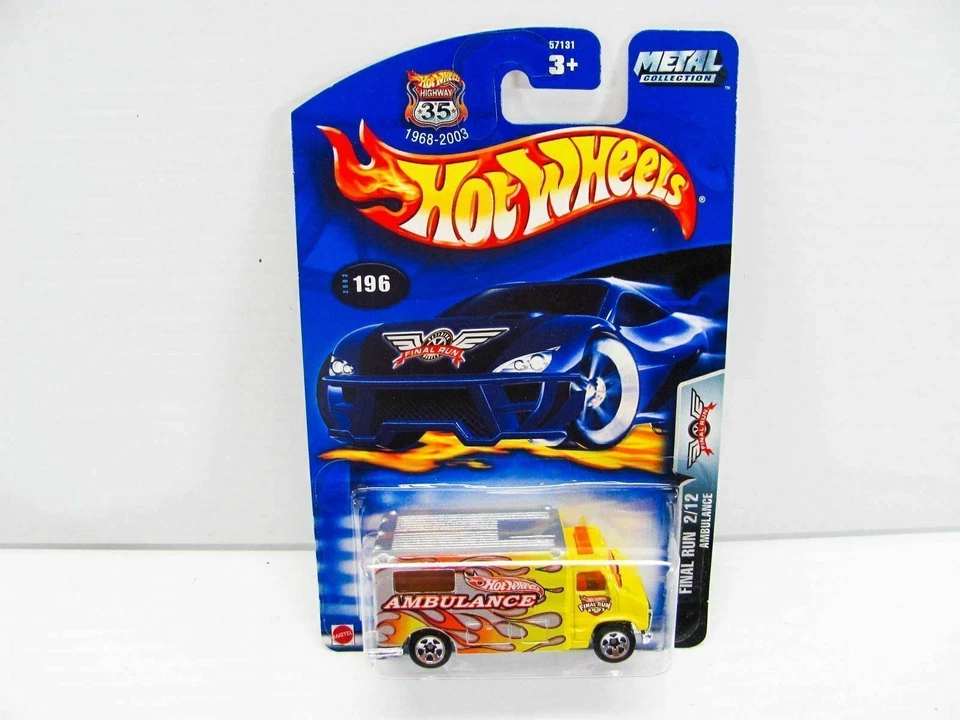 1 NEW Hot Wheels Die Cast Collectible - Final Run Ambulance - 2003 - Image 3 of 4