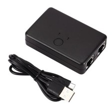 Mini RJ45 Network Switcher Box Ethernet Internet Adapter For Computer Black