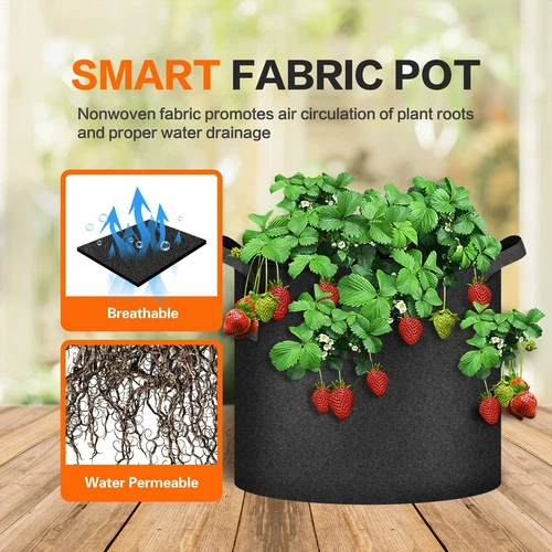 5-24Pack Garden Grow Bag/Rooty Bag Heavy Duty Non-Woven Plant Fabric Pot Contain - Picture 57 of 143