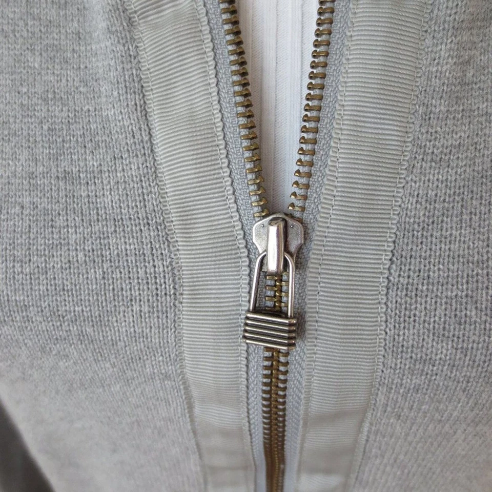 Cárdigan Suéter Grande Ceremonia de Apertura Uniqlo Gris Cremallera Frontal Foto 3 de 4