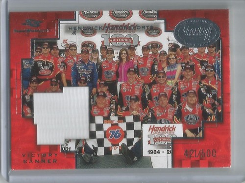2001 Super Shots #HSB-2, Jeff Gordon Hendrick Team Banner Card #421/500