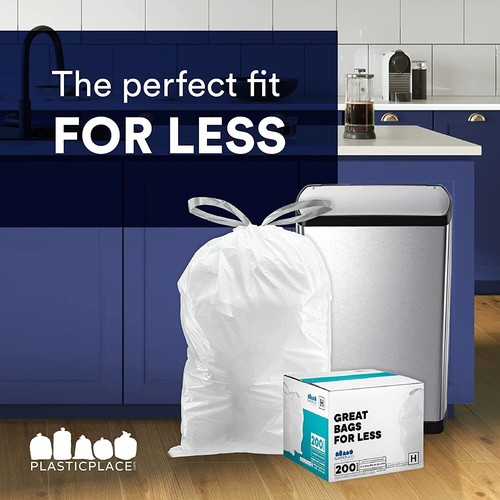 Plasticplace Custom Fit Trash Bags Compatible with simplehuman Code X, 200 Count - Picture 4 of 6