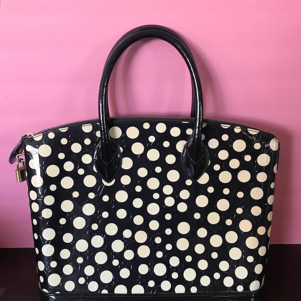 Authentic Louis Vuitton X Kusama White S/M Polka Dots Shopping