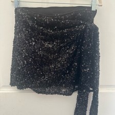 Lulu's mini skirt Sequin size M side tie size M Club Party