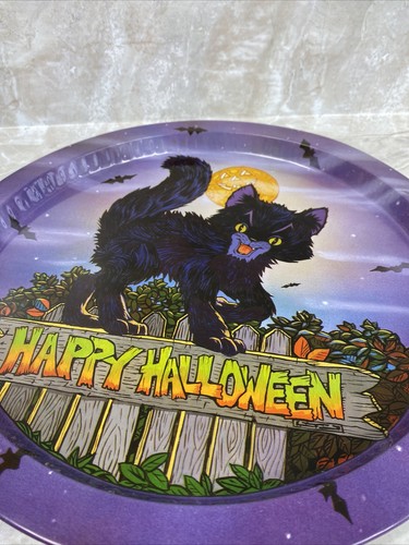 Happy Halloween Black Cat Serving Tray 13" - Picture 3 of 5