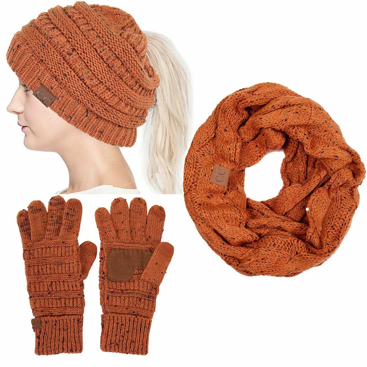 C.C 3pc Confetti Pony Beanie Gloves Scarves Set Winter accessories from Heart Soul main image 4