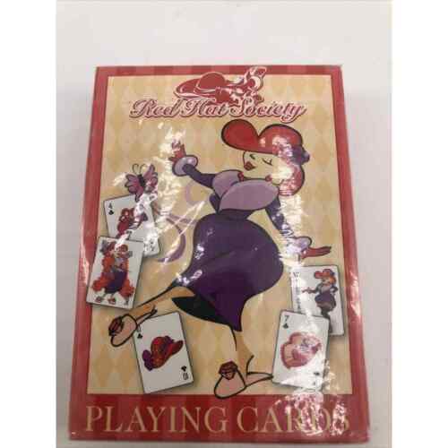 Red Hat Society Playing Cards Bicycle Factory Sealed - Picture 1 of 9