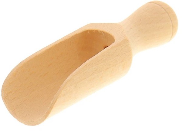 SchäUfelchen Schaufel Maß SchüPpe Schippe Rund L 10,5 Cm Aus Buchenholz-image