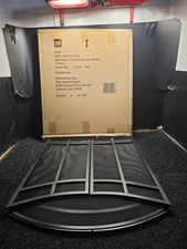 Salishan 1007776723 48 in W x 28 in H, Black Steel 3-Panel Fireplace Screen