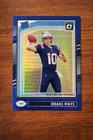 2024 Panini Donruss Optic - Rated Rookie Drake Maye #229 Blue Hyper Prizm (RC)