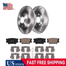 Rear Rotors Brake Pads Set For 2013-2017 Lexus ES300h ES350 Toyota Avalon Camry