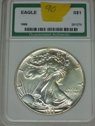 1988 1 oz Silver American Eagle in Protective Case Uncirculated #2