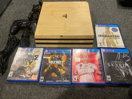 PlayStation 4 Slim Console Bundle Sony PS4 5- Games, 1 Controller  Tested