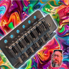 BLACK 6 Point Strat style Tremolo Bridge - DARK - Rock on! Winning! FTP METAL