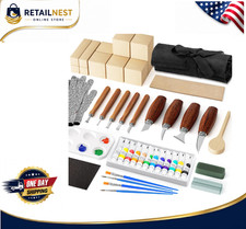 Wood Carving Kit, Wood Carving Tools Set with Carving Knives Detail Knives Bassw