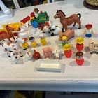 LOT OF VTG FISHER-PRICE Little People *COW *HORSE & People Etc