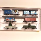 SET OF 6 CHRISTMAS CRAFT WAGONS (H324)