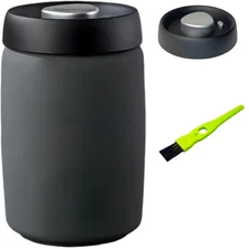 16oz Airtight Coffee Canister Stainless Steel  Seal for Beans Tea