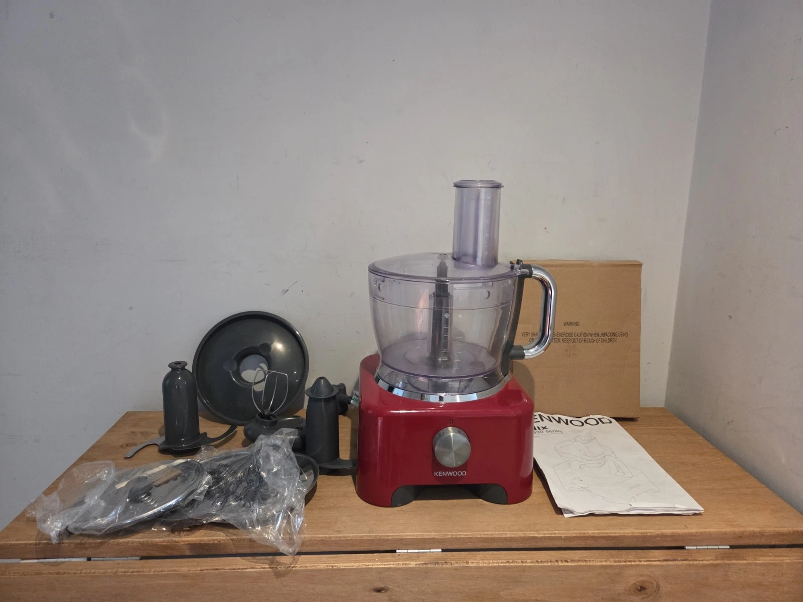 Kenwood kMix FPX930 Food Processor In Red With Accessories